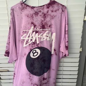 Vintage Stussy tie dye eight ball tee shirt